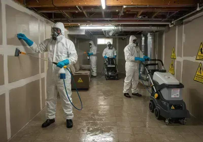 Basement Moisture Removal and Structural Drying process in Larue County, KY